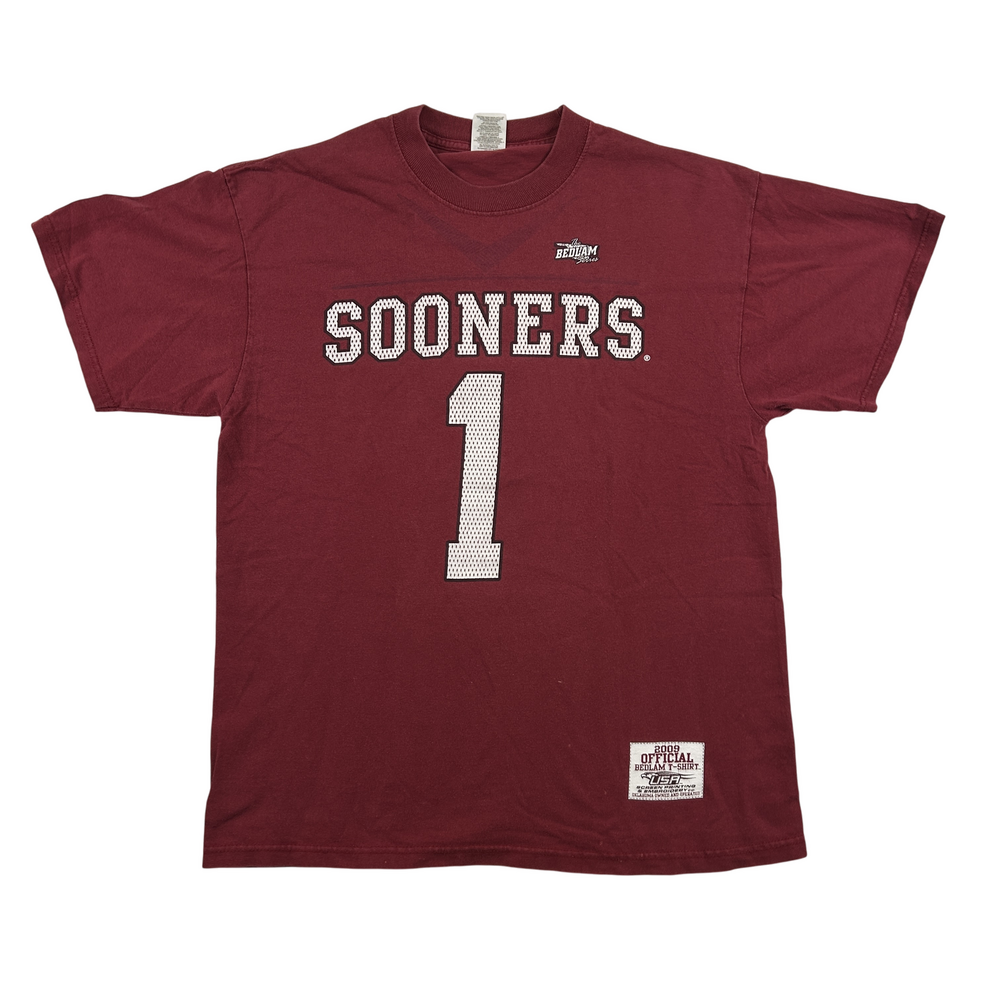 Vintage 2009 Oklahoma Sooners Bedlam T-Shirt Mens Large NCAA Football Red
